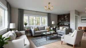 Mały salon w eleganckim stylu