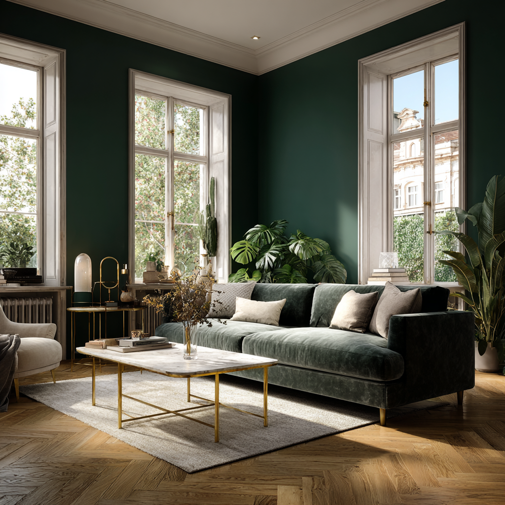 Butelkowa zieleń w salonie – czy warto?