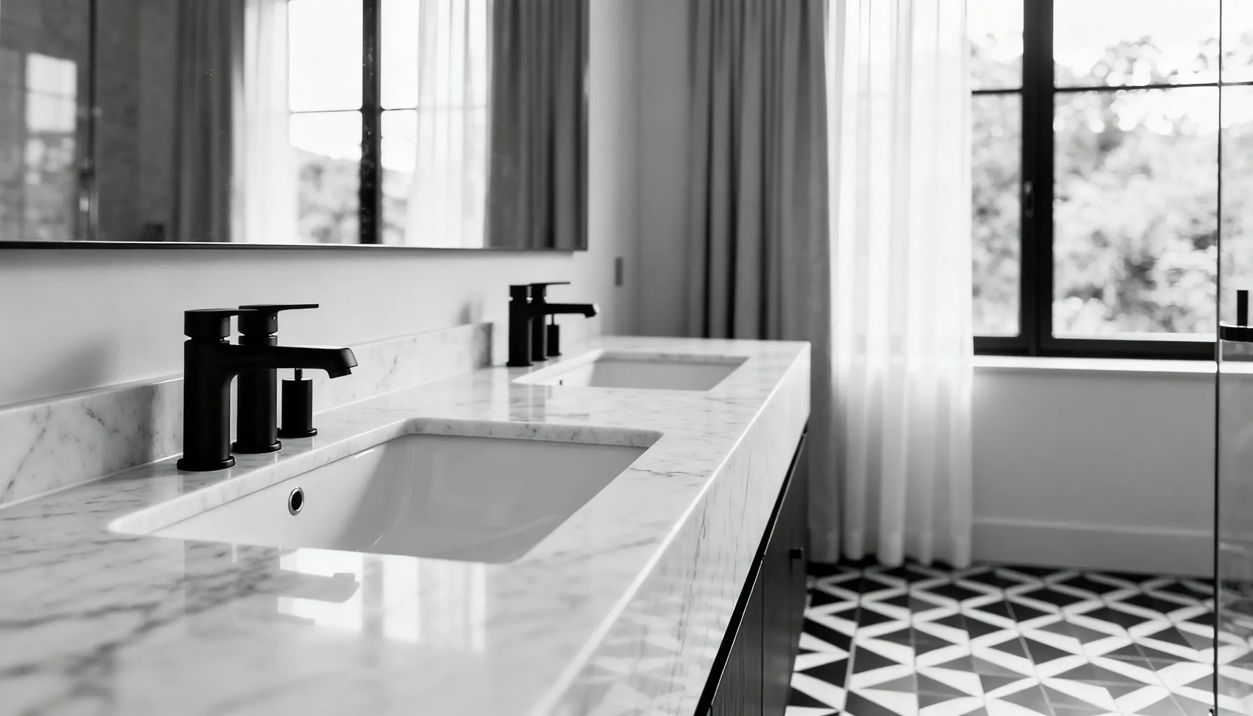 Jak urządzić czarno-białą łazienkę?